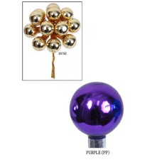 20MM Purple Glass Ball With Wire  (Lot of 1 Box - 12  Bunches Per Box) SALE ITEM